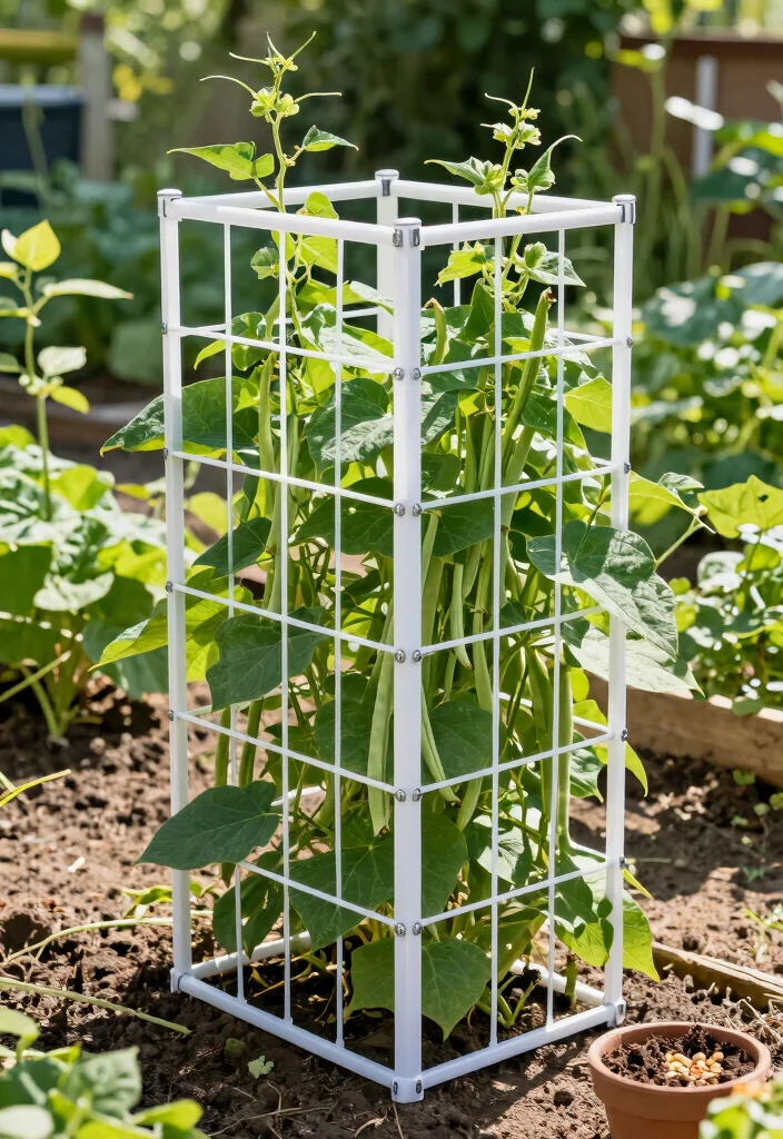 10 PVC Trellis Ideas for Lightweight and Affordable Support - 8. Foldable Trellis 1