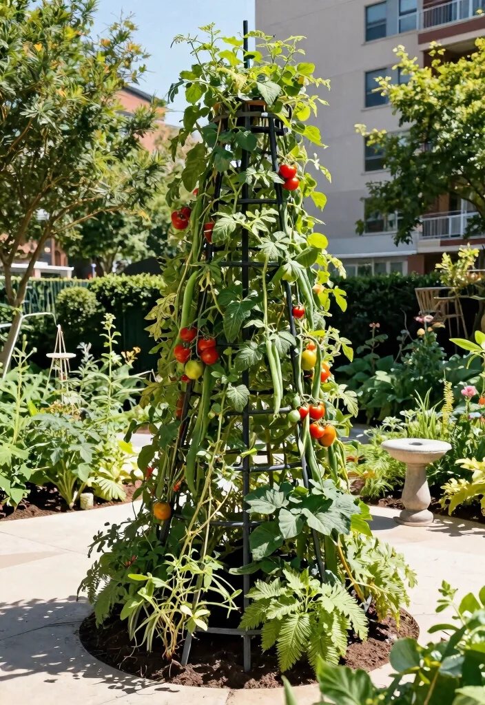 10 PVC Trellis Ideas for Lightweight and Affordable Support - 9. Vertical Pyramid Trellis 1
