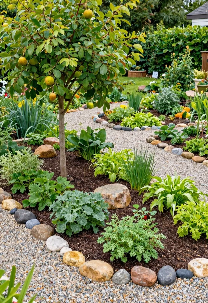10 Pea Gravel Backyard Ideas for Low Cost Landscaping - 10. Sustainable Edible Landscaping 1
