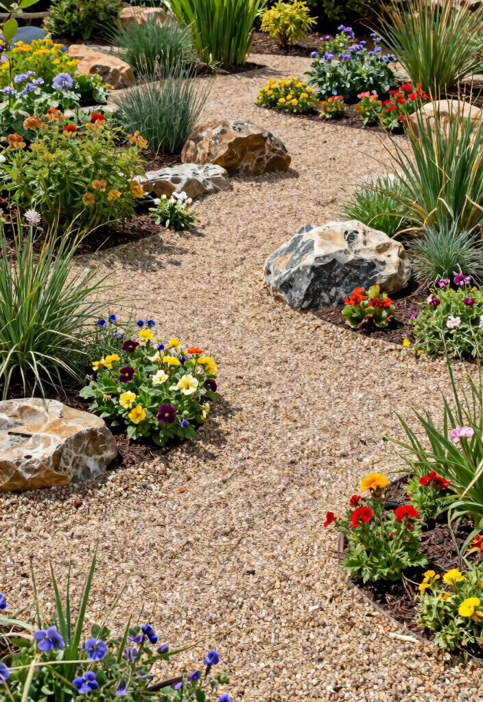 10 Pea Gravel Backyard Ideas for Low Cost Landscaping - 5. Pea Gravel Gardens 1