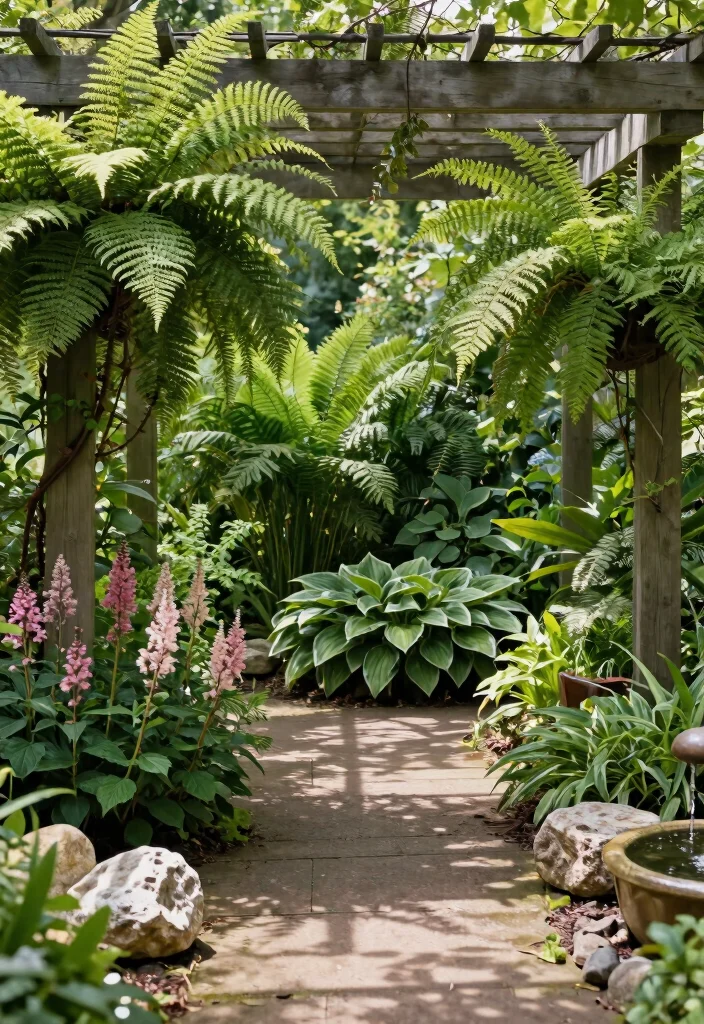 10 Plant Pergola Ideas to Blend Shade and Greenery - 4. Shade Plants 1
