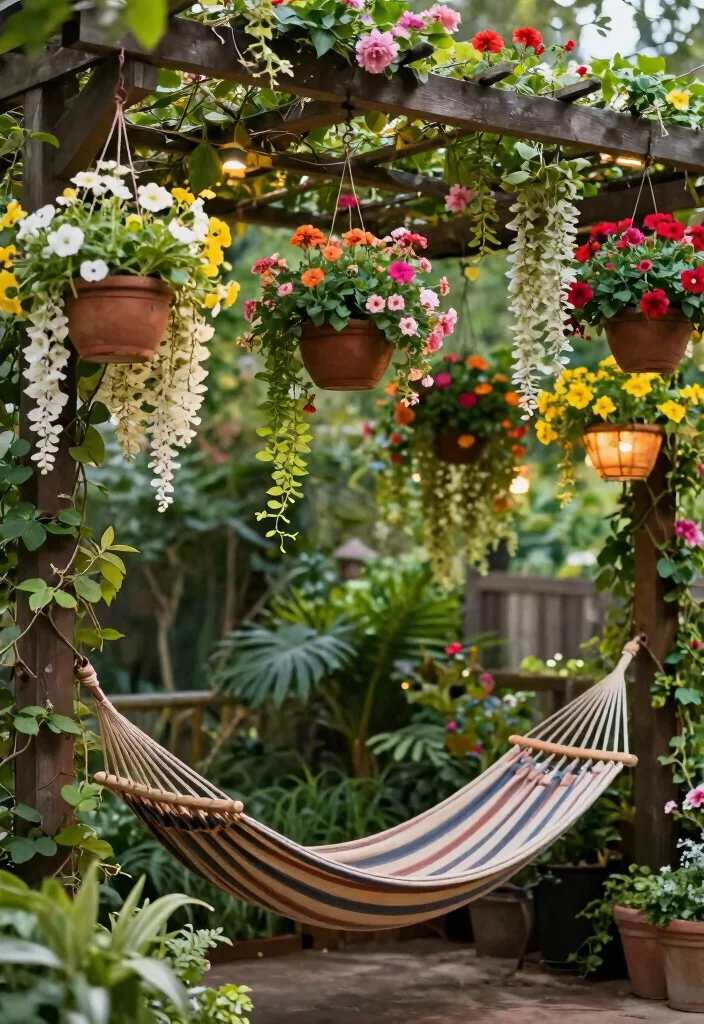 10 Plant Pergola Ideas to Blend Shade and Greenery - 5. Hanging Gardens 1