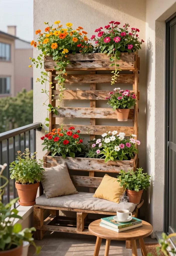 10 Planter Trellis Ideas for Small Space Vertical Gardening - 3. Pallet Trellis: Rustic Charm on a Budget 1