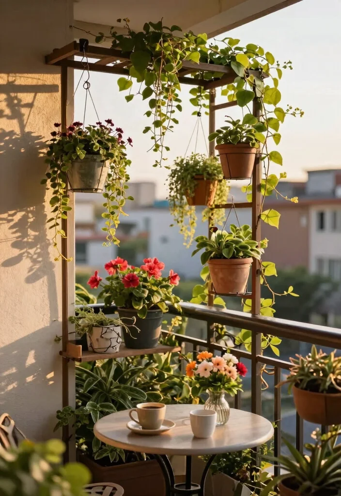10 Planter Trellis Ideas for Small Space Vertical Gardening - 4. Hanging Planter Trellis: Elevate Your Greenery 1