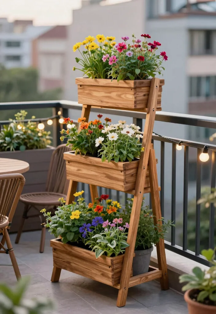 10 Planter Trellis Ideas for Small Space Vertical Gardening - 6. Vertical Garden Planter Stand: Space Efficiency at Its Best 1