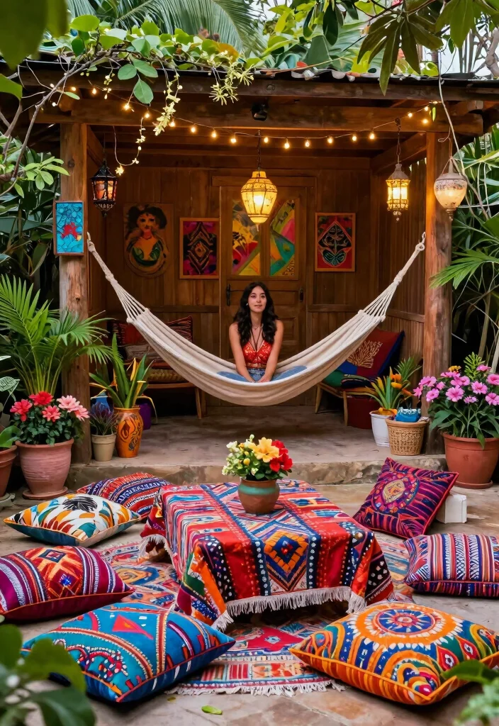 10 She Shed Patio Ideas for Cozy Backyard Retreats - 5. Bohemian Dreamscape 1