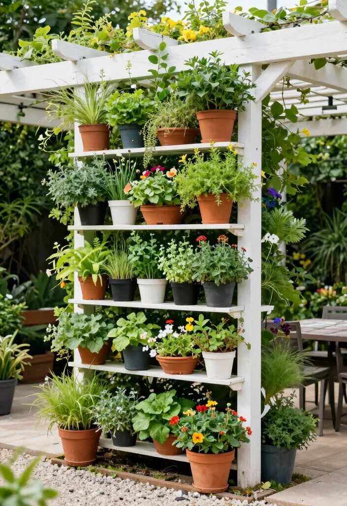 10 Side Yard Pergola Ideas to Upgrade Narrow Outdoor Areas 2. Vertical Garden Oasis 0