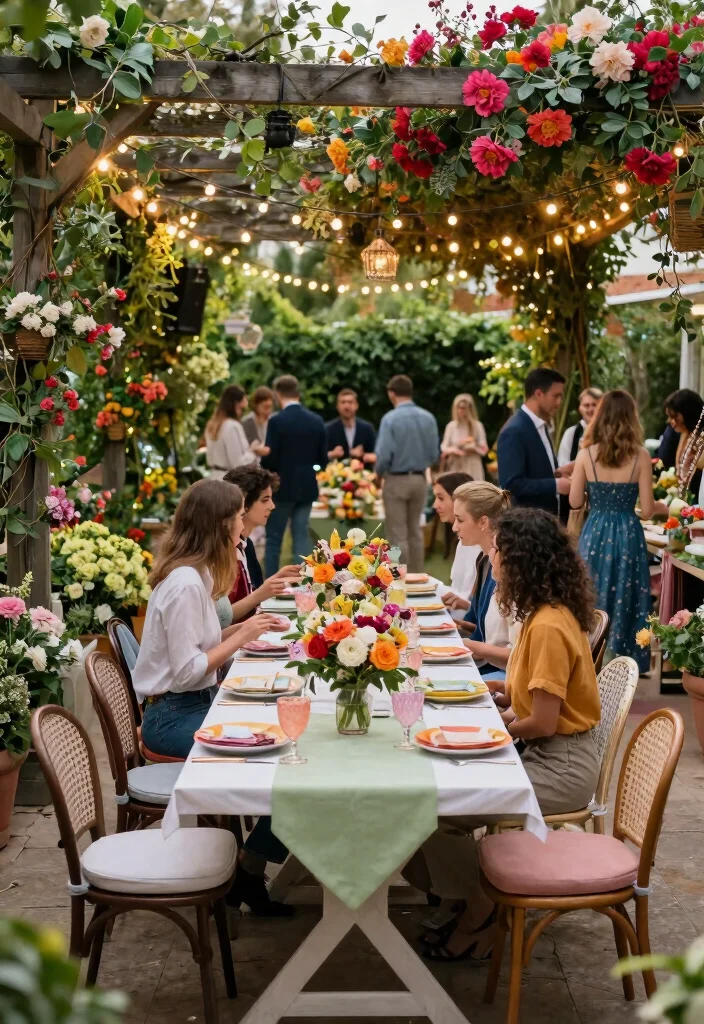 10 Side Yard Pergola Ideas to Upgrade Narrow Outdoor Areas 5. Garden Party Pergola 0