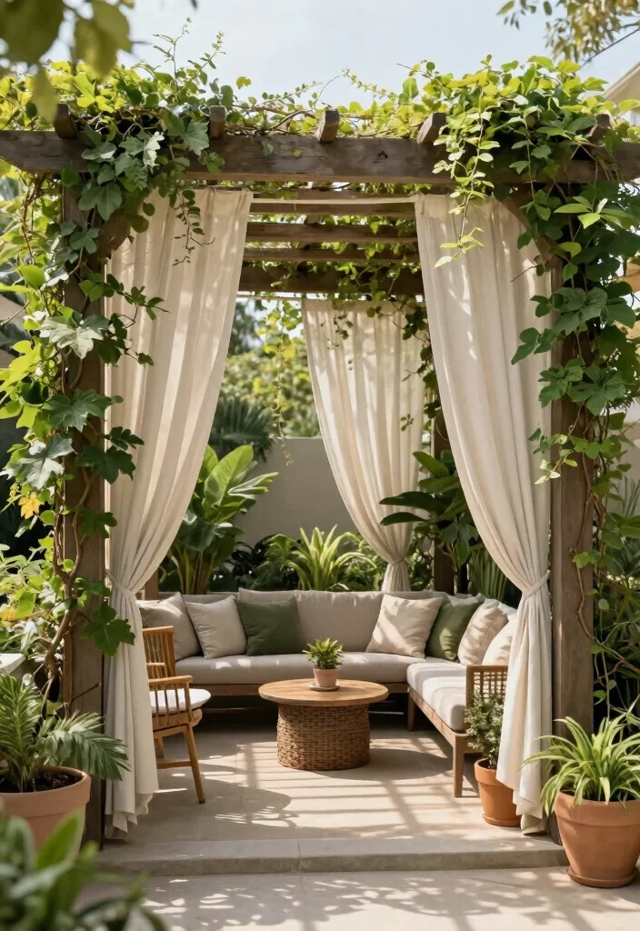 10 Side Yard Pergola Ideas to Upgrade Narrow Outdoor Areas 7. Shade and Privacy Solution 0