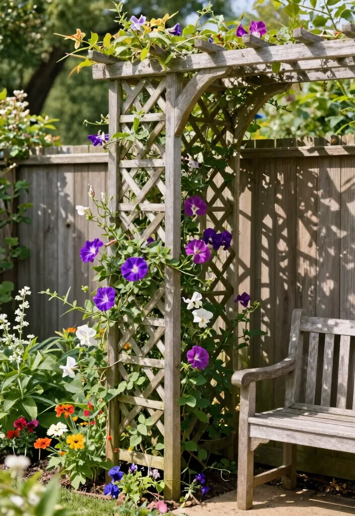 10 Simple Trellis Ideas for Easy DIY Garden Projects 1. Classic Wooden Lattice Trellis 0