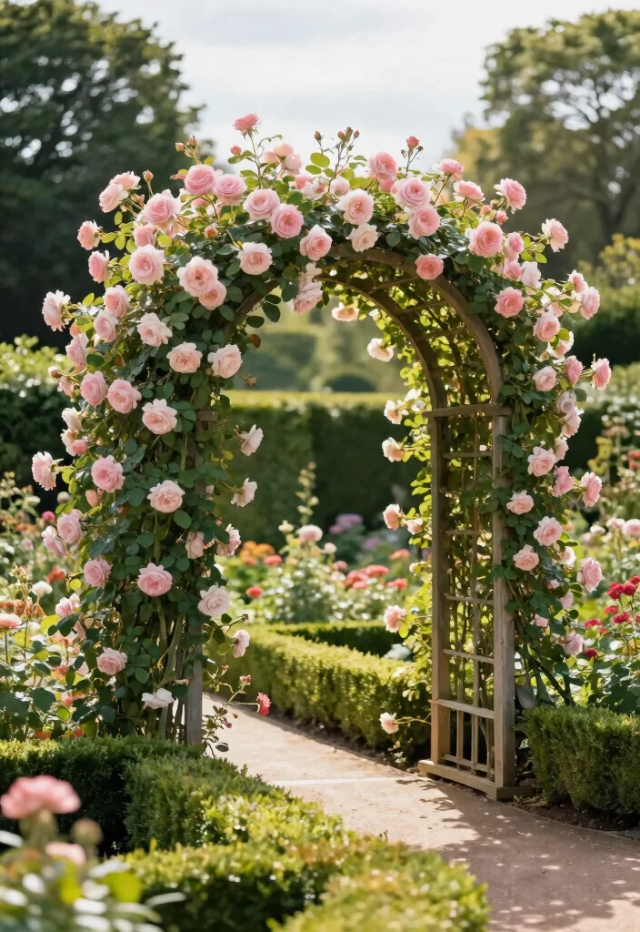 10 Simple Trellis Ideas for Easy DIY Garden Projects 6. Arched Garden Trellis 0