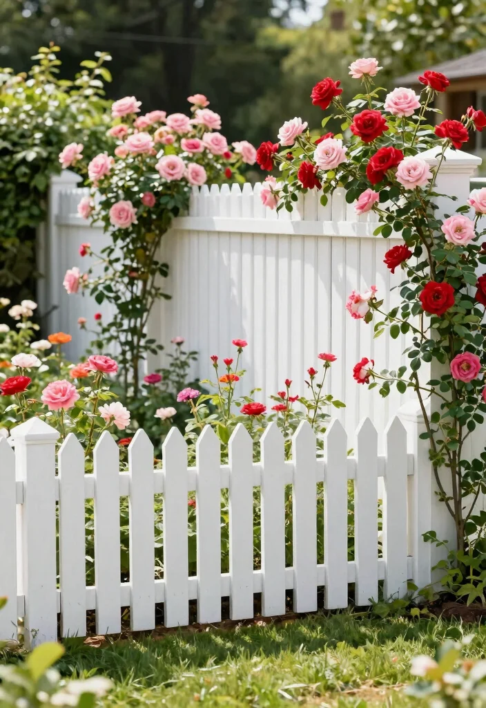 10 White Garden Fence Ideas for Clean and Classic Style - 1. Classic White Picket Fence 1