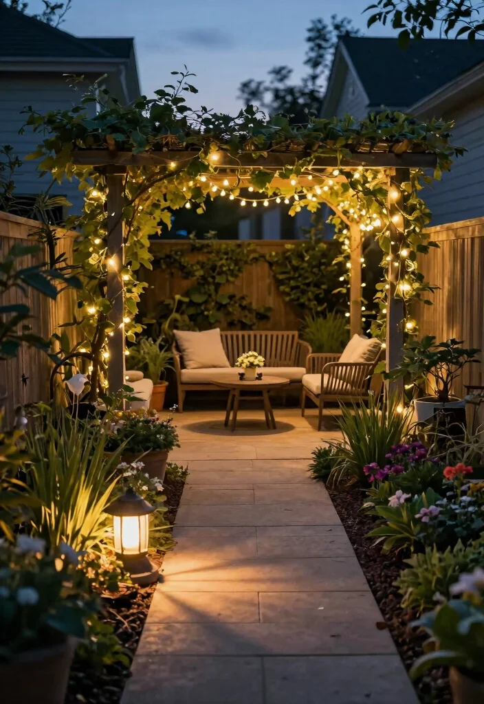 12 Backyard Ideas for Small Yards That Feel Open and Livable - 10. Garden Lighting: Illuminating Your Space 1