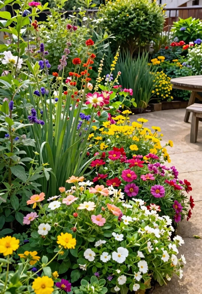 12 Backyard Ideas for Small Yards That Feel Open and Livable - 11. Colorful Flower Borders: Framing Your Yard 1