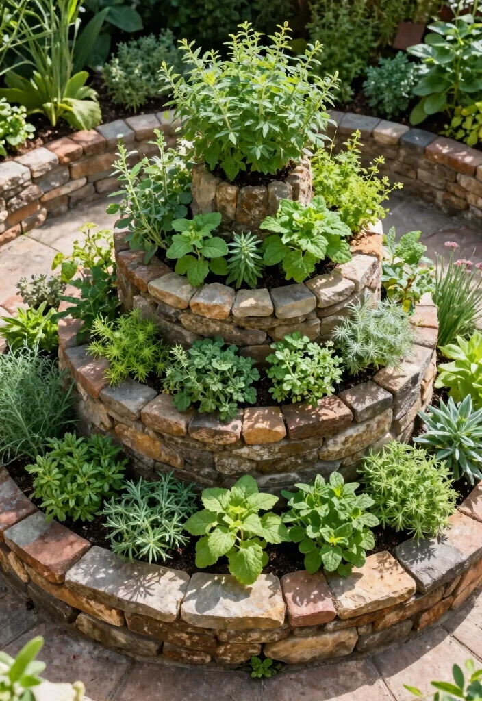 12 Backyard Ideas for Small Yards That Feel Open and Livable - 8. Herb Spiral: Efficient and Beautiful 1