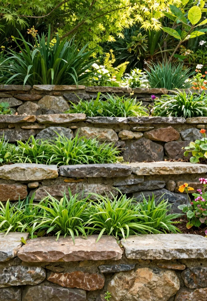 12 Retaining Wall Backyard Ideas to Fix Slopes and Add Style - 1. Natural Stone Charm 1