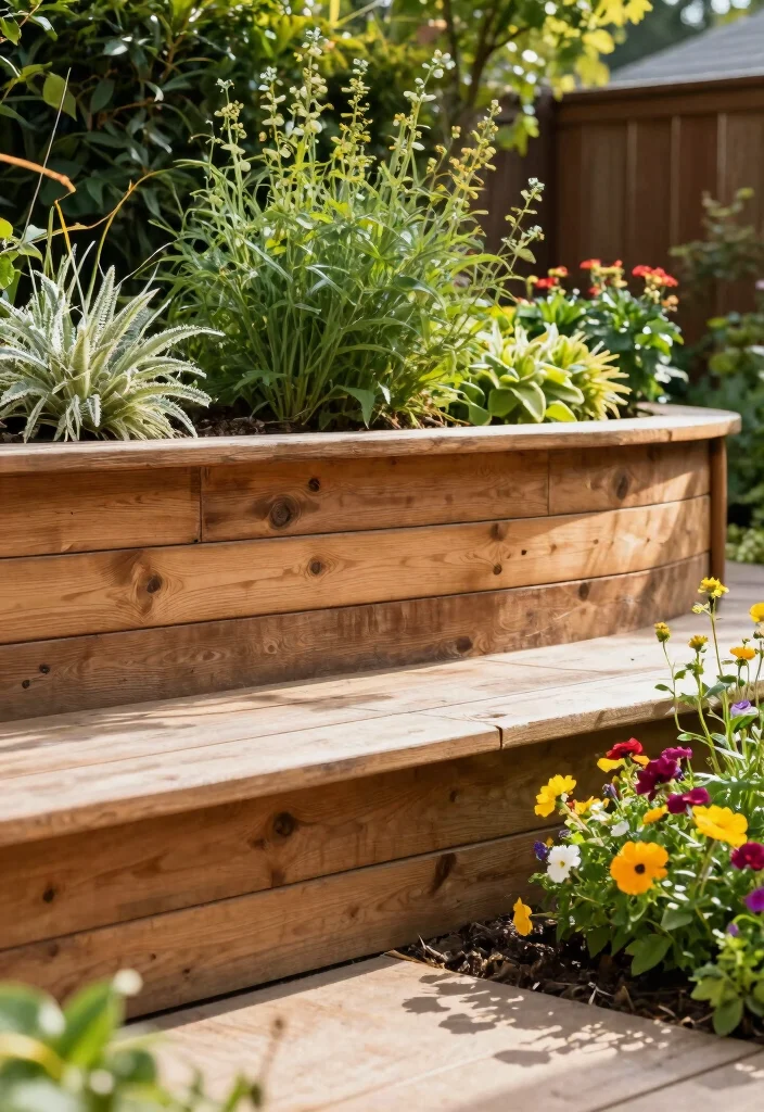 12 Retaining Wall Backyard Ideas to Fix Slopes and Add Style - 2. Wooden Retaining Walls 1