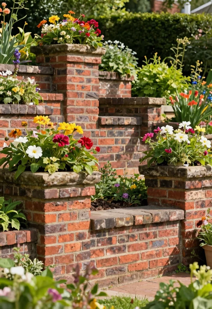 12 Retaining Wall Backyard Ideas to Fix Slopes and Add Style - 4. Brick Elegance 1