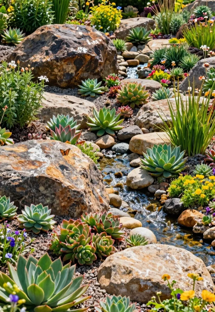 12 Sloped Backyard Ideas on a Budget That Actually Work - 2. Install a Rock Garden 1