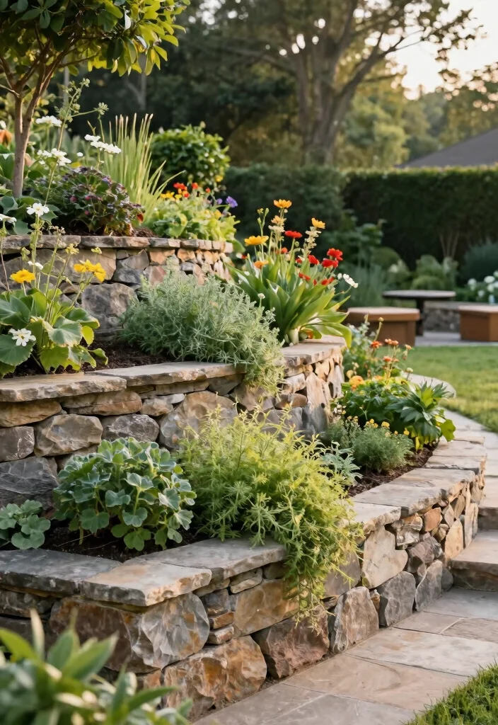 12 Sloped Backyard Ideas on a Budget That Actually Work - 6. Install Retaining Walls 1