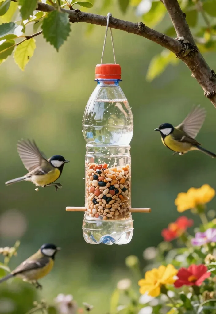 14 Backyard Ideas on a Budget for Easy and Affordable Upgrades 9 14 Backyard Ideas on a Budget for Easy and Affordable Upgrades 9. DIY Bird Feeder 0