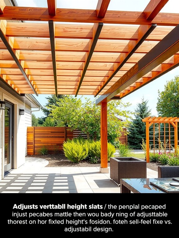 adjustable vs fixed pergola heights