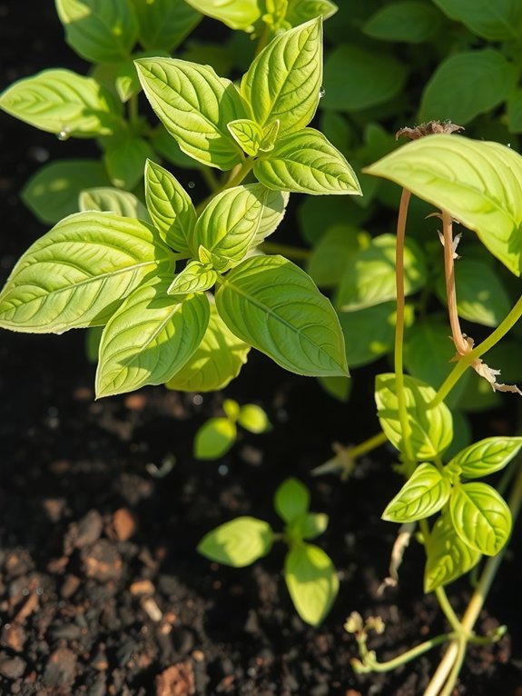 basil wilting moisture pests heat