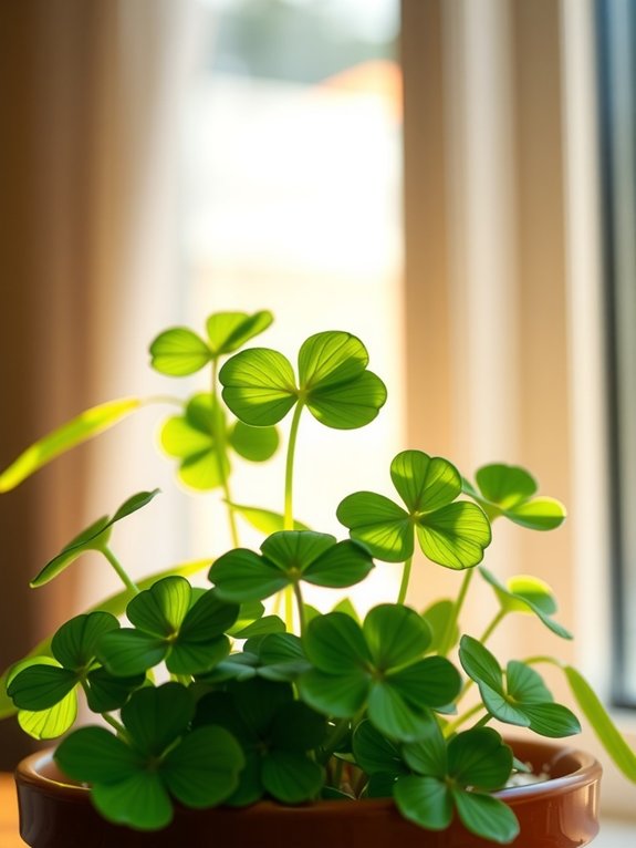 bright indirect light for shamrock growth ydx8o