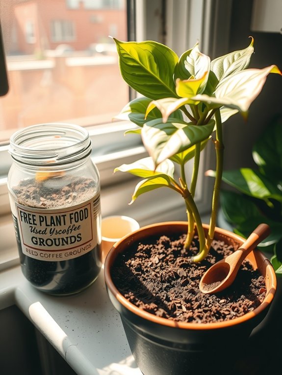 coffee grounds fertilize plants daily d0j6i