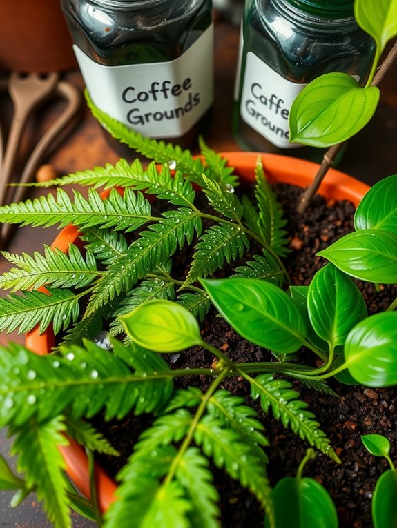coffee grounds suit acid loving plants only