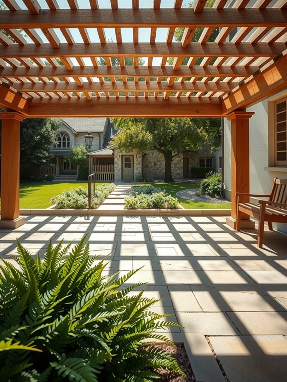 dappled shade from slats