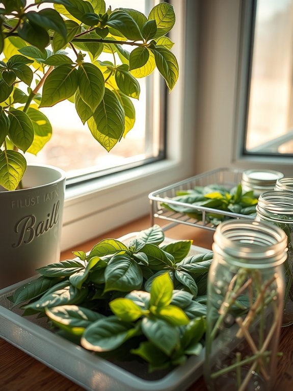 freezing basil preserves flavor best
