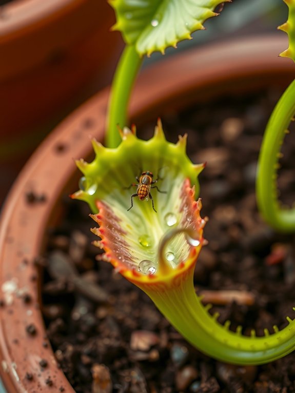 live insects trigger venus flytrap digestion