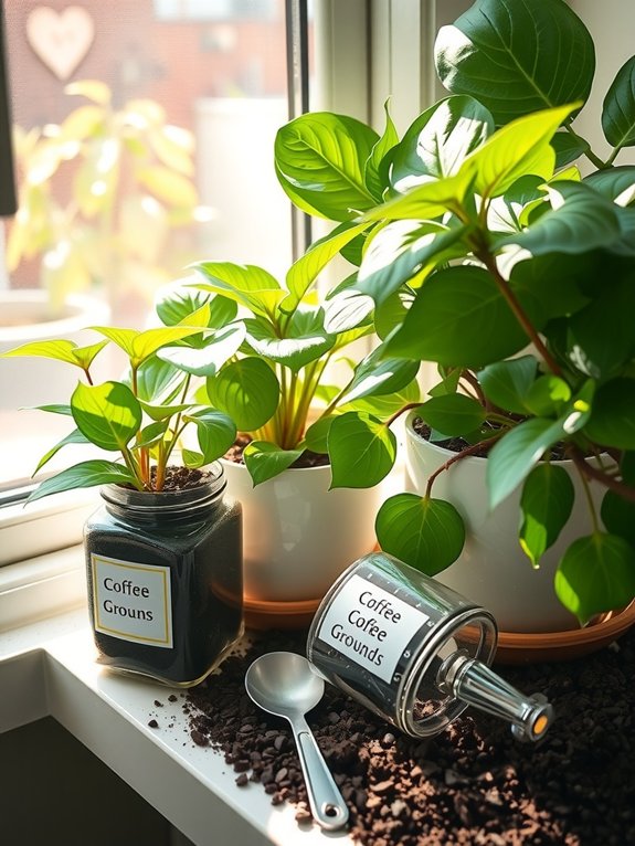 moderation when feeding coffee grounds
