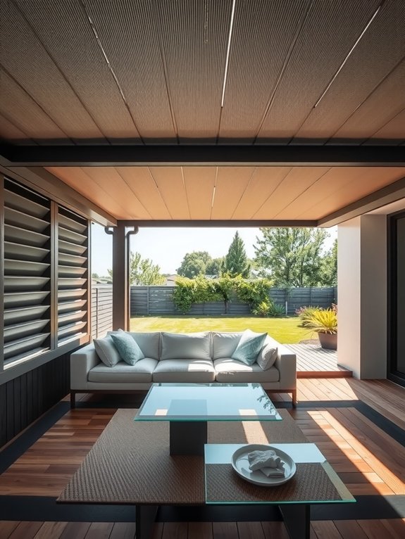 motorized louvered pergola comfort controls