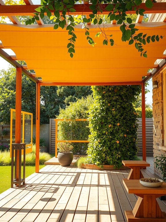 pergola roof options flexible durable shielding