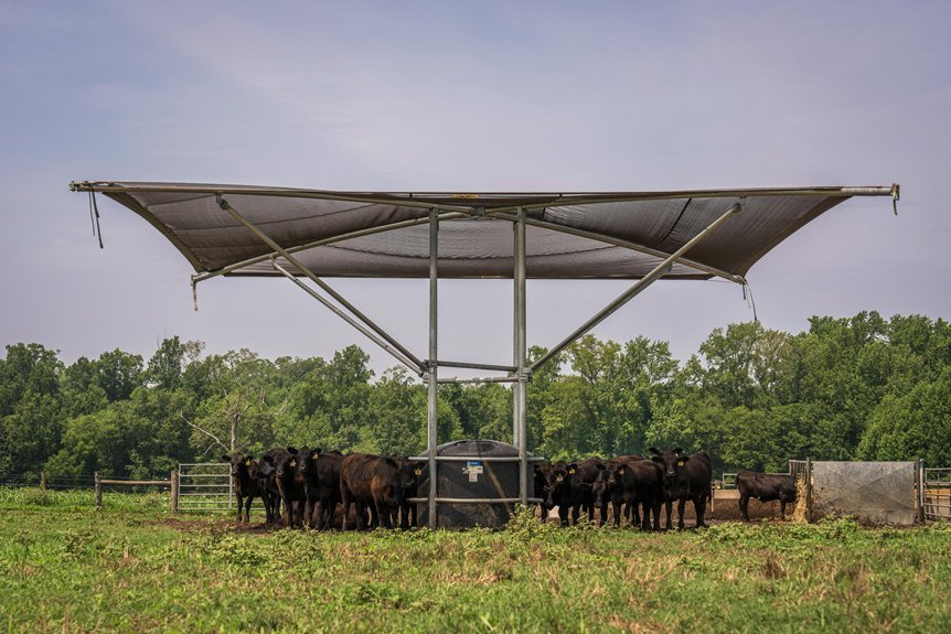 pergolas provide filtered outdoor shade