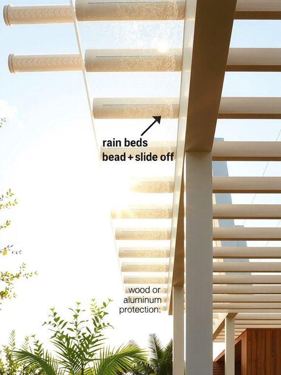 polycarbonate panels for weatherproof pergolas