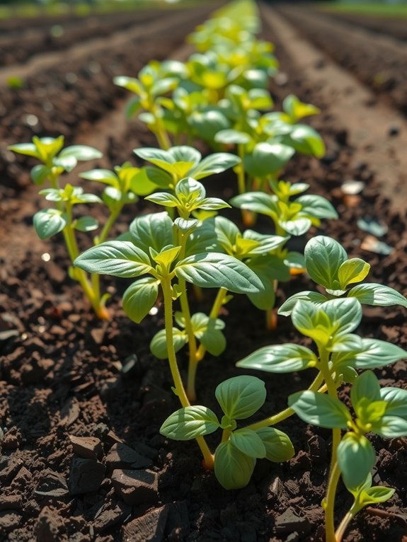 prepare soil mulch space basil