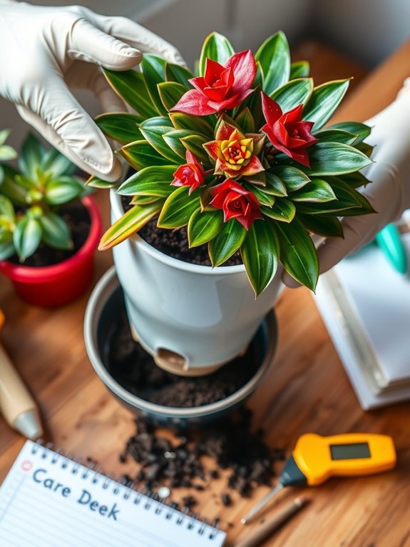 repot drain water prune regularly