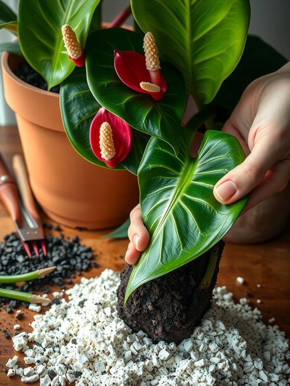 repotting timing and mix specifics