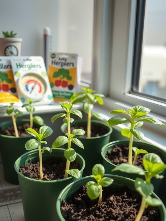 seed basil indoors transplant gradual