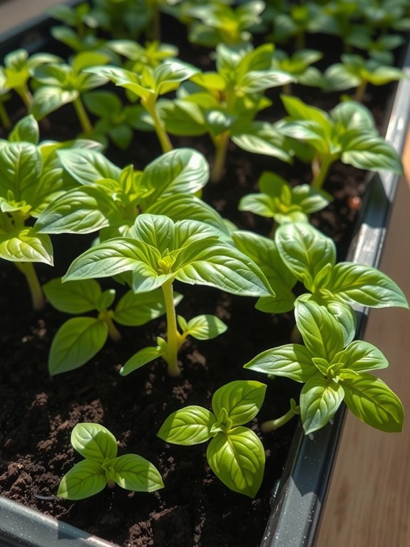 seed starting basil shallow depth humidity