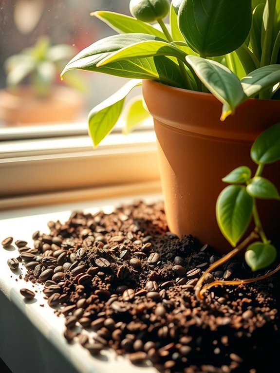 slow release coffee grounds nurture steadily