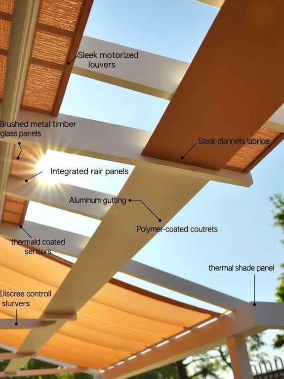 smart pergola with motorized upgrades