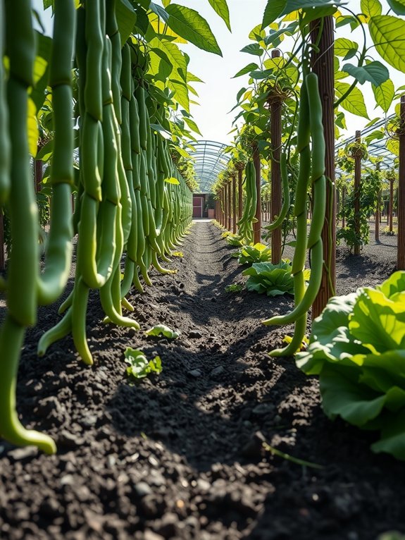 vertical beans maximize space and yield