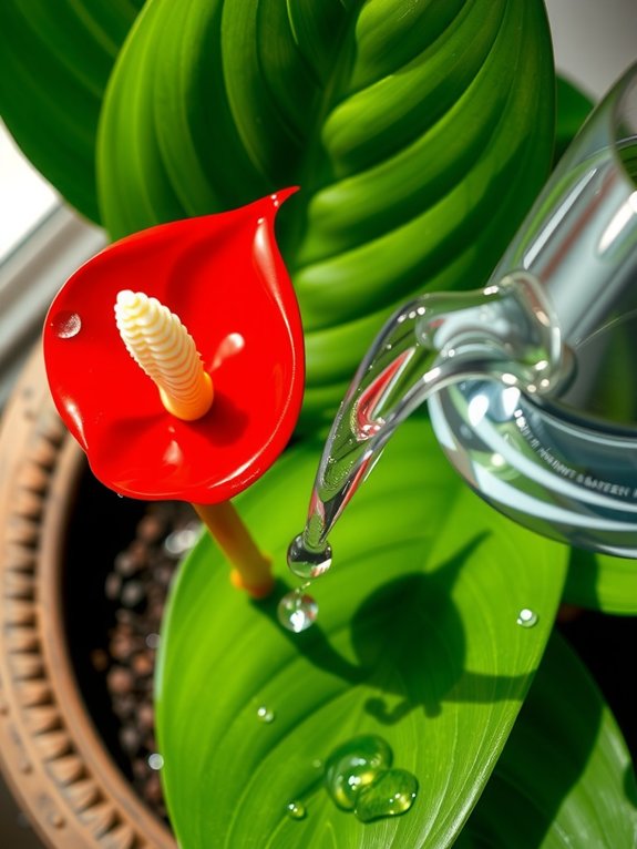water when top soil dries avoid overwatering