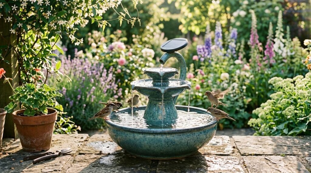 top solar bird bath fountains